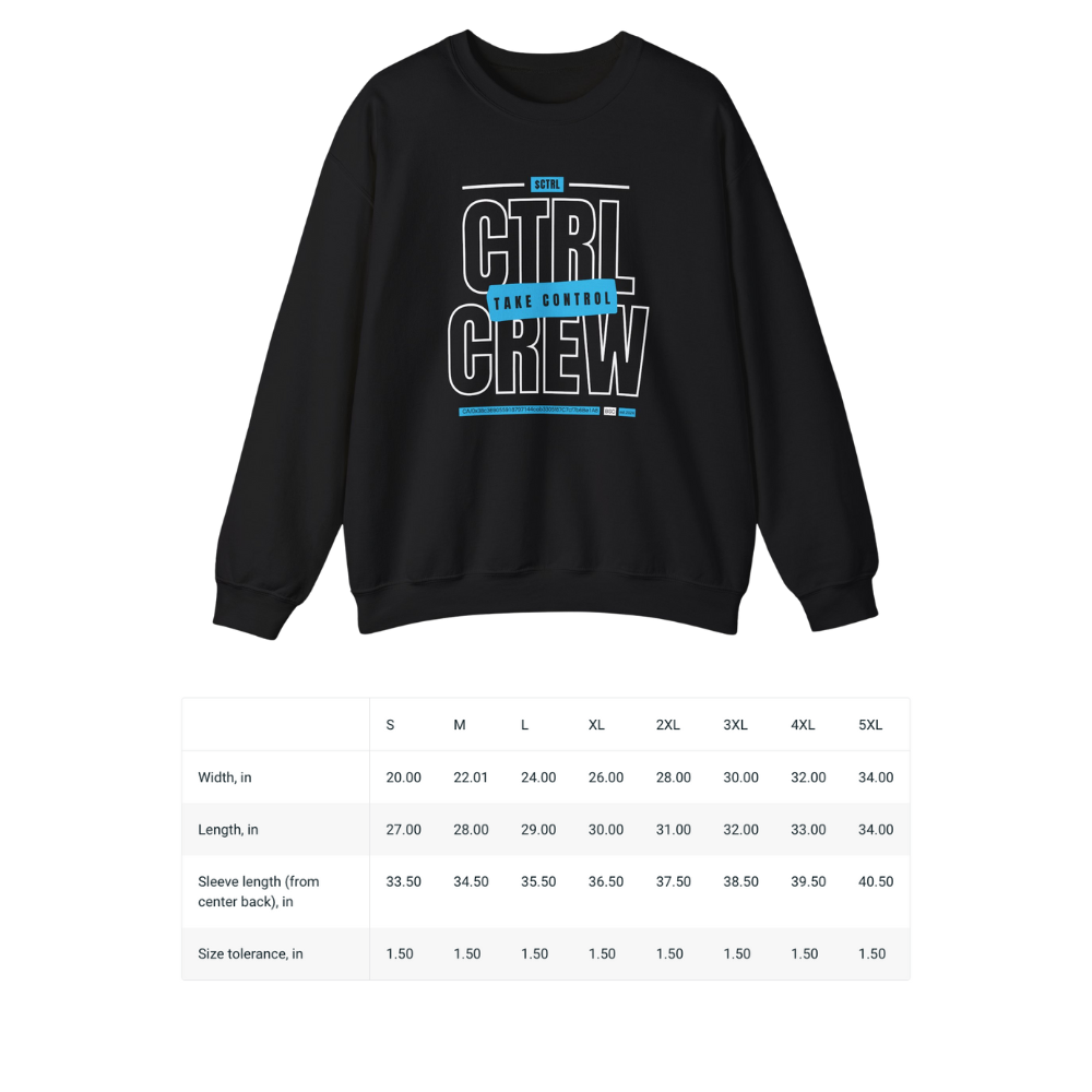 $CTRL CREW Crewneck Sweater (Black)